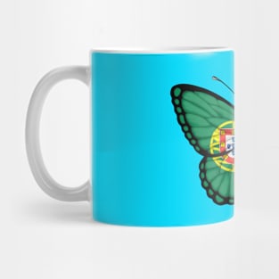 Portuguese Flag Butterfly Mug